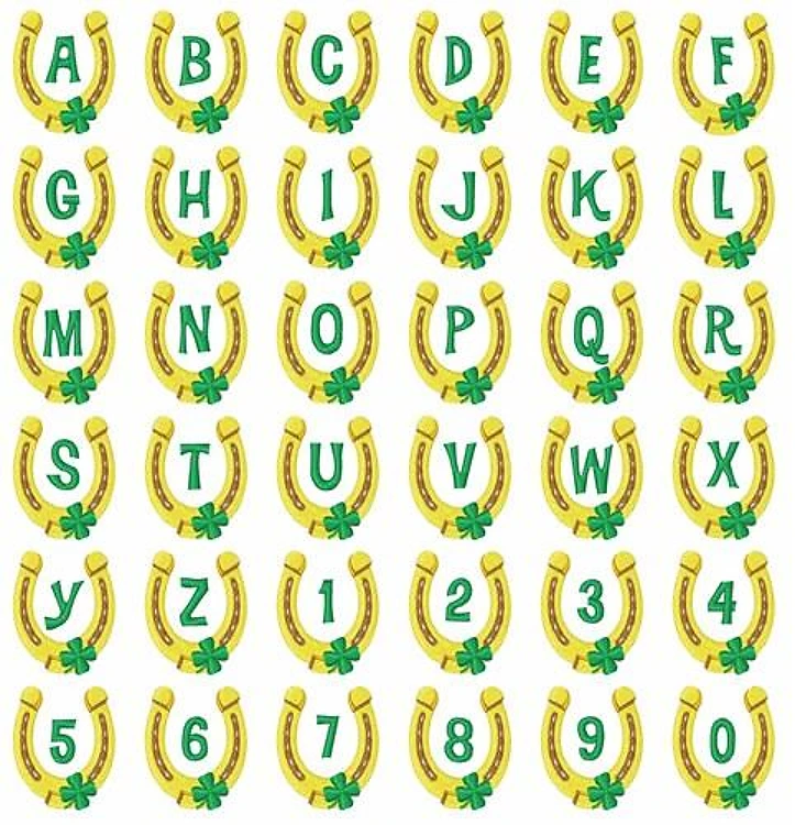 Good Luck Font Embroidery Font - Applique Style Letters - PES, DST & 11 formats