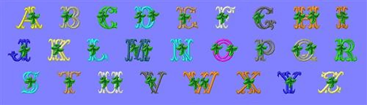 Victorian Embrilliance Embroidery Font - Decorative Outline Letters with Floral Elements - BX font