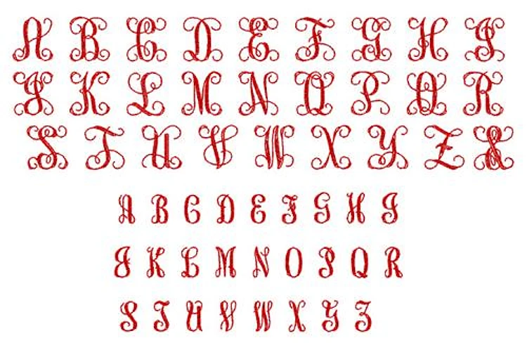 Classic RunSt Embrilliance Embroidery Font - Elegant Handwriting Script - BX font