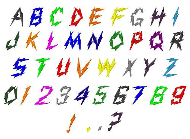 Viper Embrilliance Embroidery Font - Decorative Bold Lettering - BX font