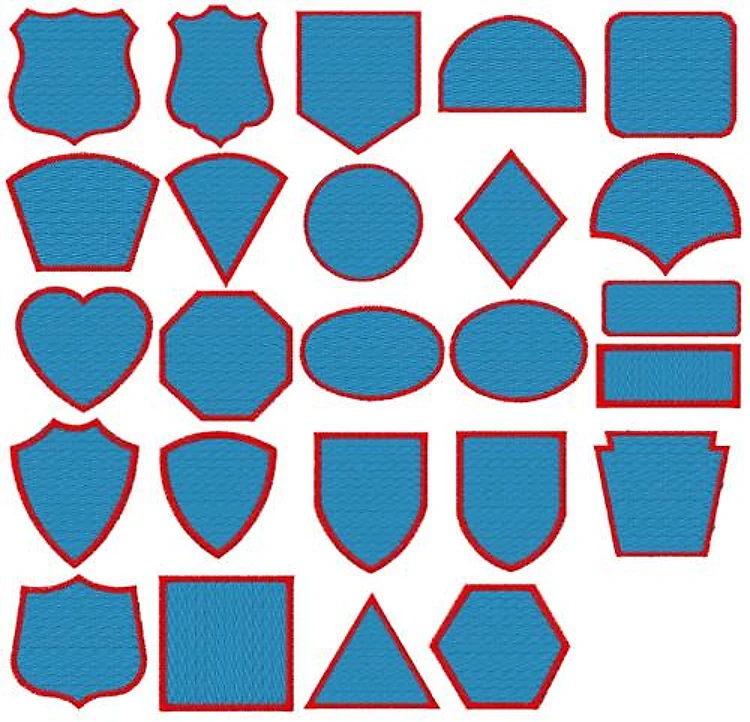 Shapes and Borders with Fill - Cap Embrilliance