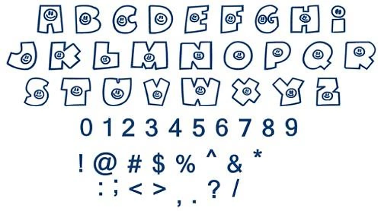 Fat Boy Fonts Embroidery Font - Playful Cartoonish Lettering - Home Format - PES, DST & 9 formats