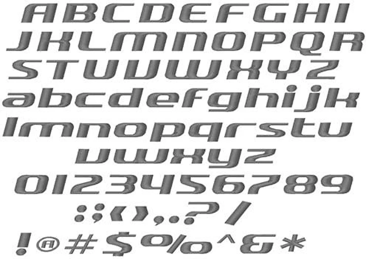 SF Quartzite Fonts Embroidery Font - Modern Bold Lettering - Home Format - PES, DST & 9 formats