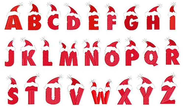 Christmas Santa Hat Monogram