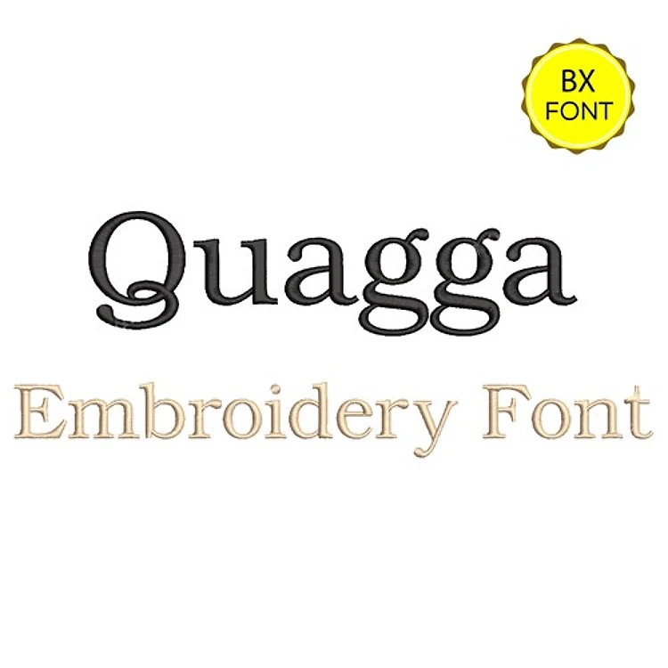 Quagga Embrilliance Embroidery Font - Decorative Script Style - Embrilliance font