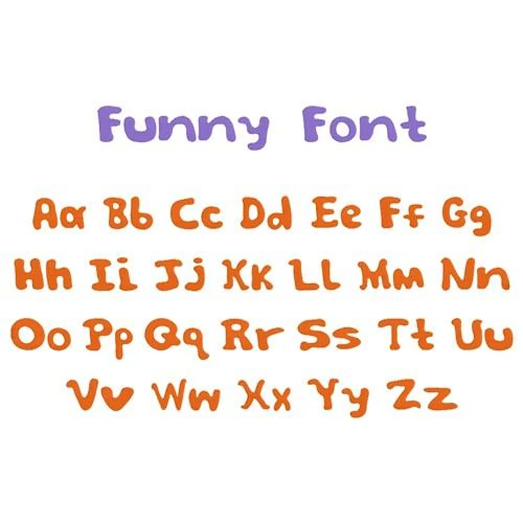 Funny Font Embroidery Font - Playful Cartoonish Letters - Home Format - PES, DST & 6 formats