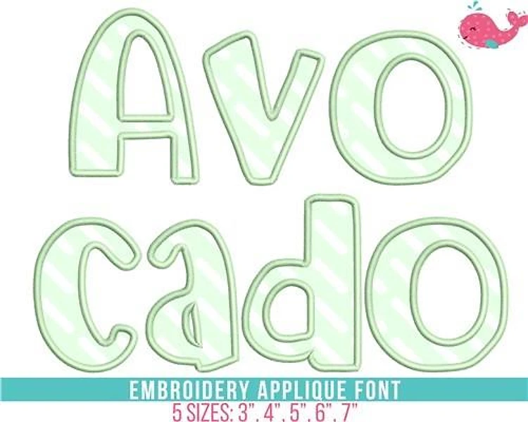 Avocado Applique Font