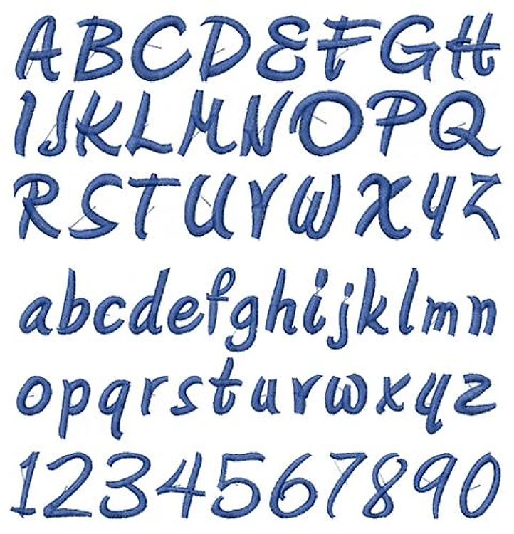 Amienne Embrilliance Embroidery Font - Flowing Script Letters - BX font