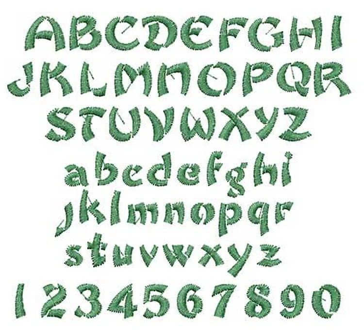 CHOW FUN Embroidery Font - Playful Fill Style - PULSE