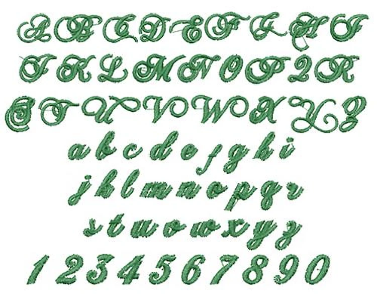 CHOPIN Embroidery Font - Flowing Script Lettering - PULSE