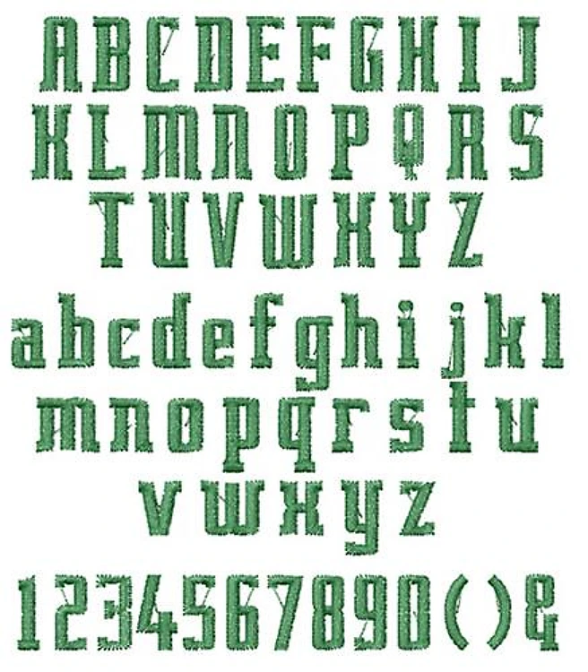 EQUINE Embroidery Font - Decorative Style with Textured Fill - WILCOM