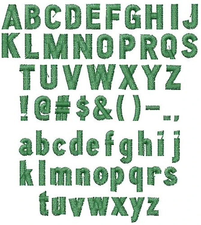 AKAZEN Embroidery Font - Playful Whimsical Design - WILCOM