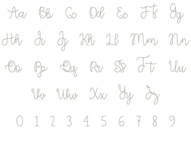 Soft Bloom Embrilliance Embroidery Font - Delicate Cursive Lettering - BX font