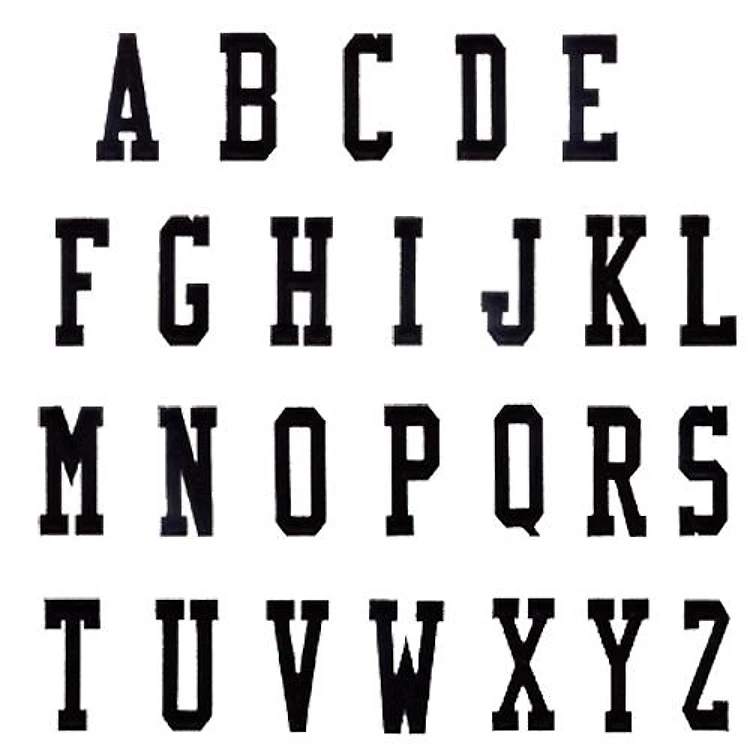 Athletic Applique Letters Embrilliance Embroidery Font - Bold Block Letters - BX font