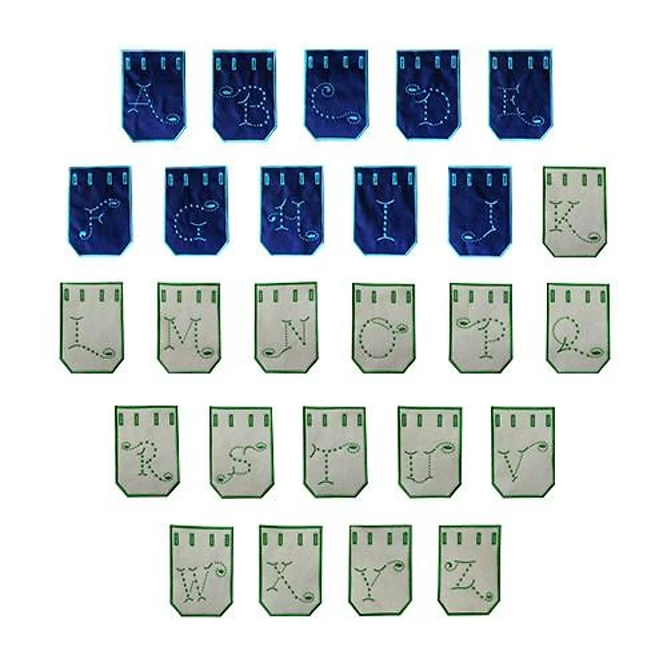 Candlewick Alpha Bags for Him Embroidery Font - Applique Lettering - Home Format - PES, DST & 6 formats