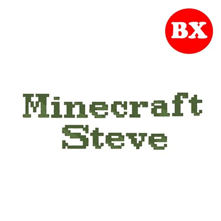 Minecraft Embrilliance Embroidery Font - Block Style Letters - BX font