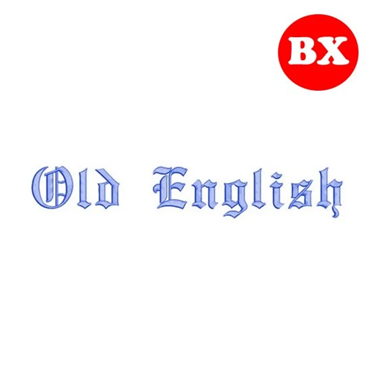 Old English Embrilliance Embroidery Font - Decorative Old English Typography - BX font
