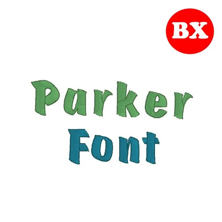 Parker Embrilliance Embroidery Font - Playful Rounded Lettering - BX font