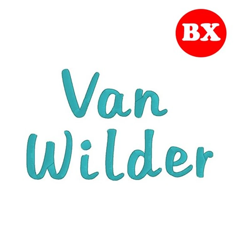 Van Wilder Embrilliance Embroidery Font - Fluid Script Lettering - BX font