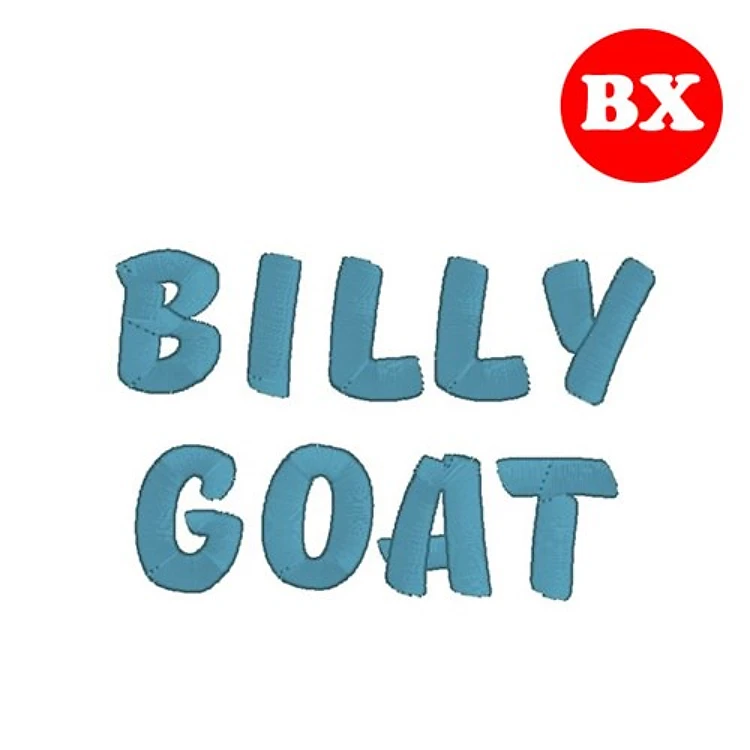 Billy Goat Embrilliance - Bold Block Applique Letters - BX font