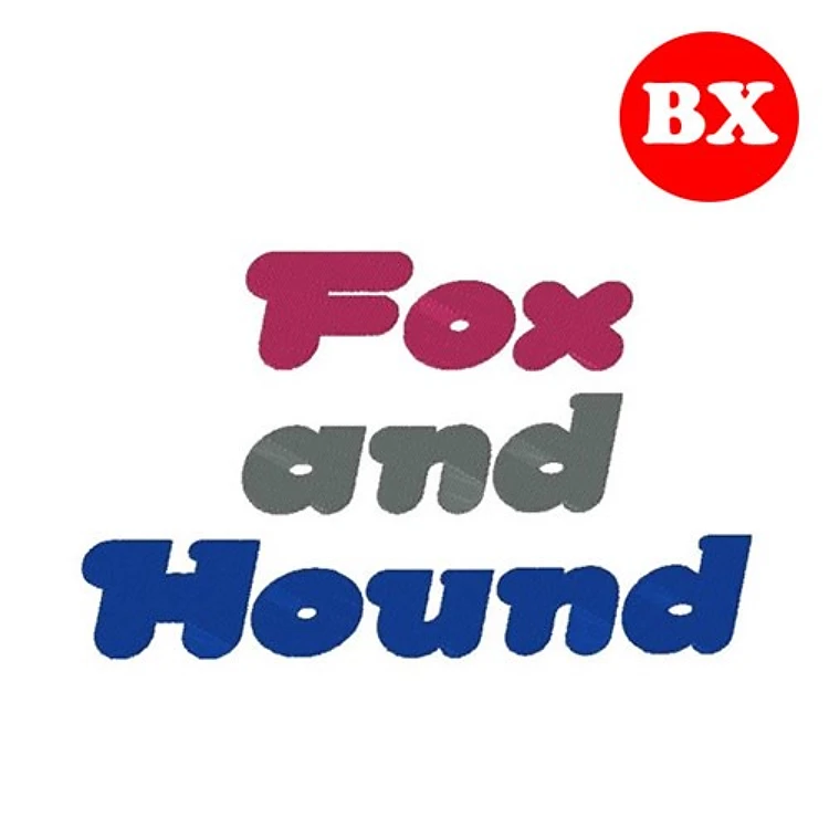 Fox And Hound Embrilliance Embroidery Font - Playful Decorative Style - BX font