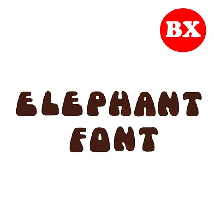 Elephant Embrilliance Embroidery Font - Playful Bubbly Style - BX font