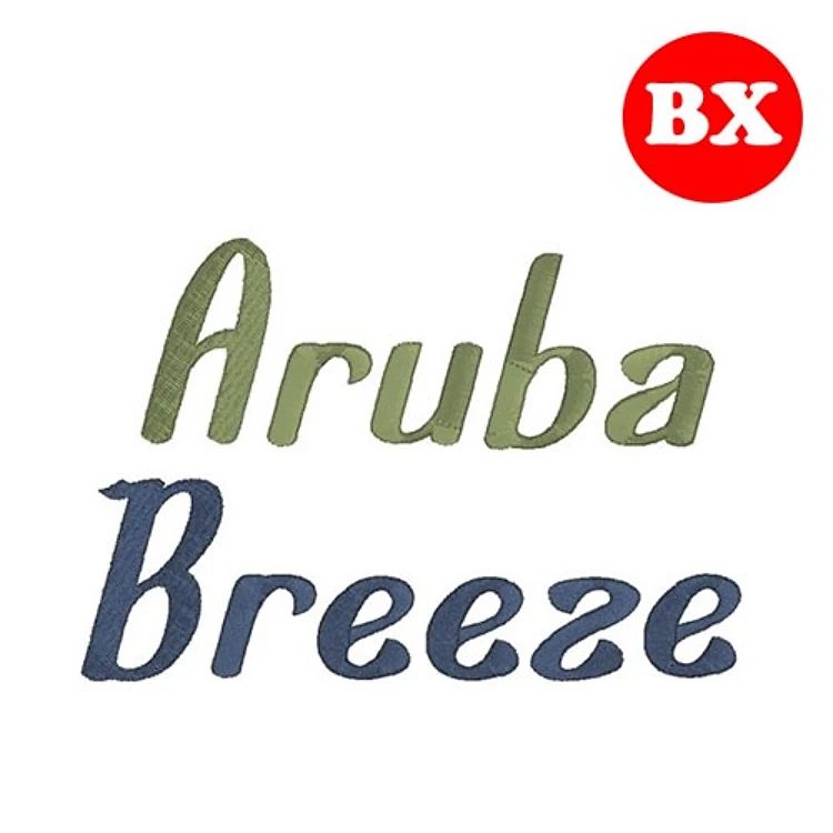 Aruba Breeze Embrilliance Embroidery Font - Flowing Script Style Lettering - BX font