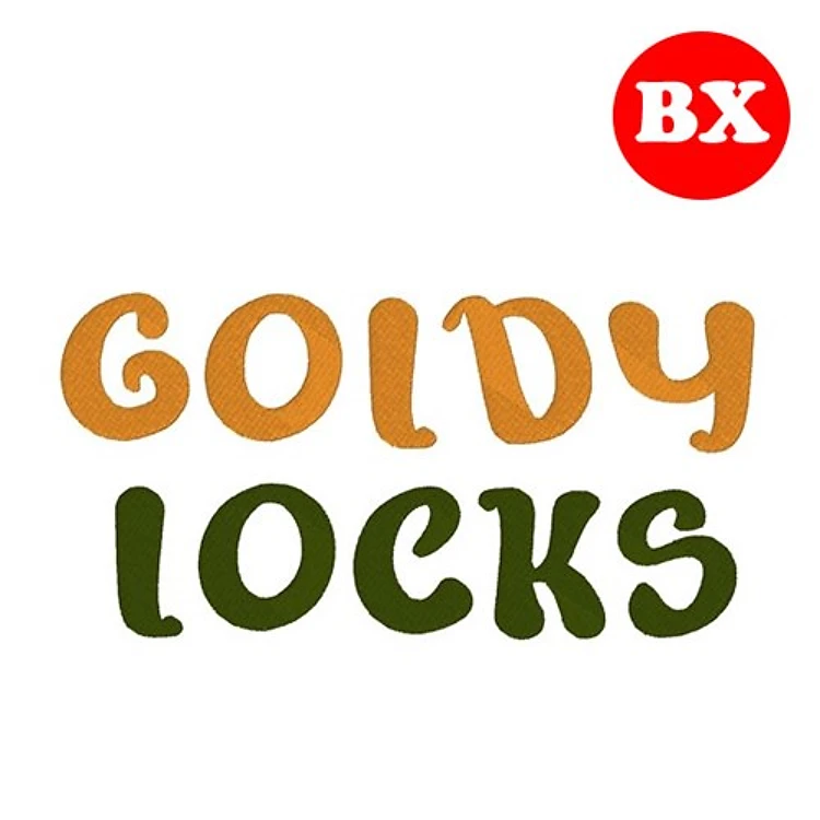 Goldy Locks Embrilliance Embroidery Font - Decorative Playful Letters - BX font