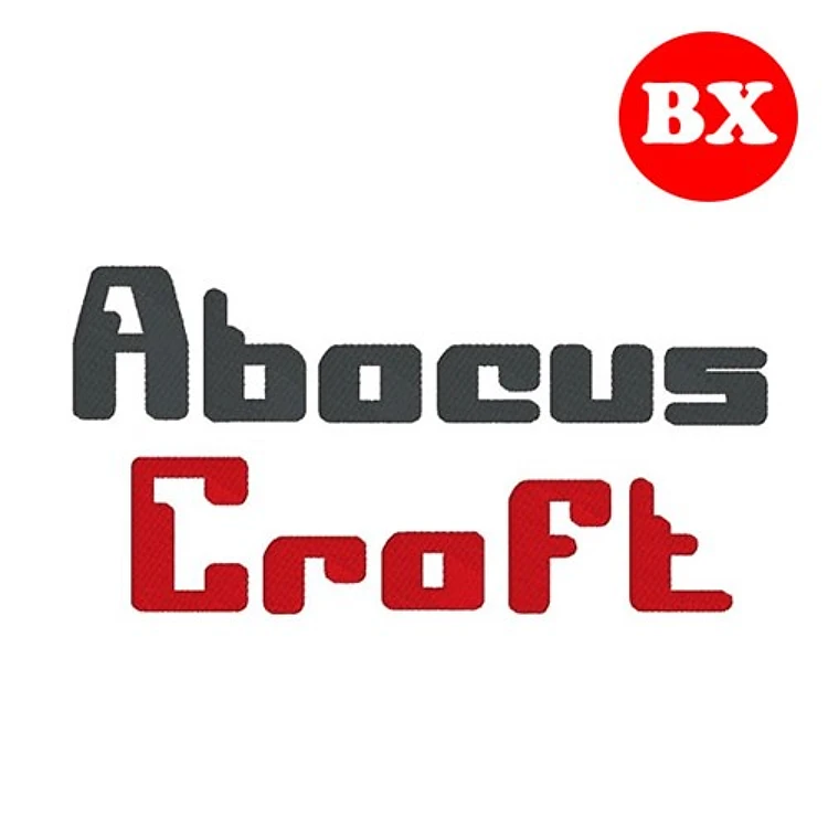 Abacus Craft Embrilliance - Block Style Alphabet - BX font