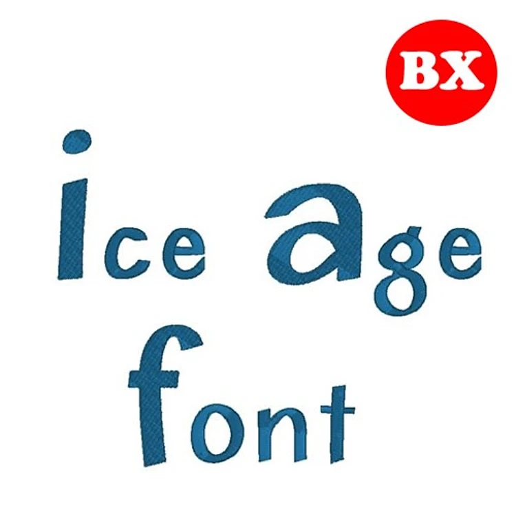 Ice Age Font Embrilliance - Playful Decorative Lettering - BX font