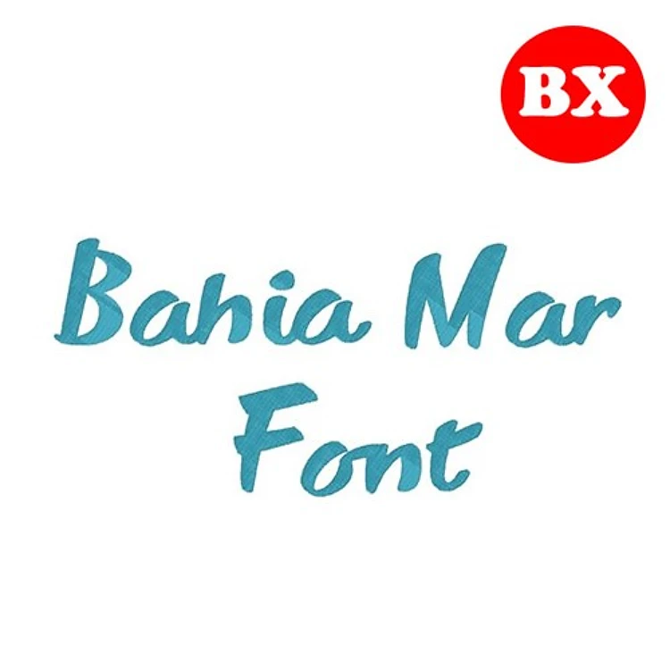 Bahia Mar Embrilliance Embroidery Font - Handwriting Style Alphabet - BX font