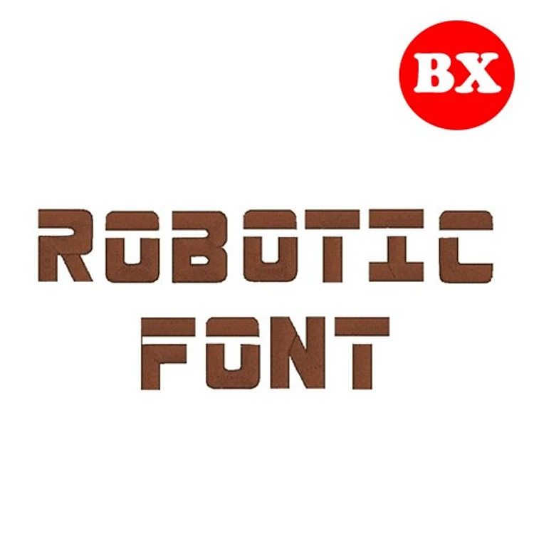 Robotic Font Embrilliance - Unique Robotic Style Alphabet - BX font
