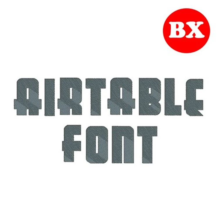 Airtable Font Embrilliance - Bold Block Design - BX font