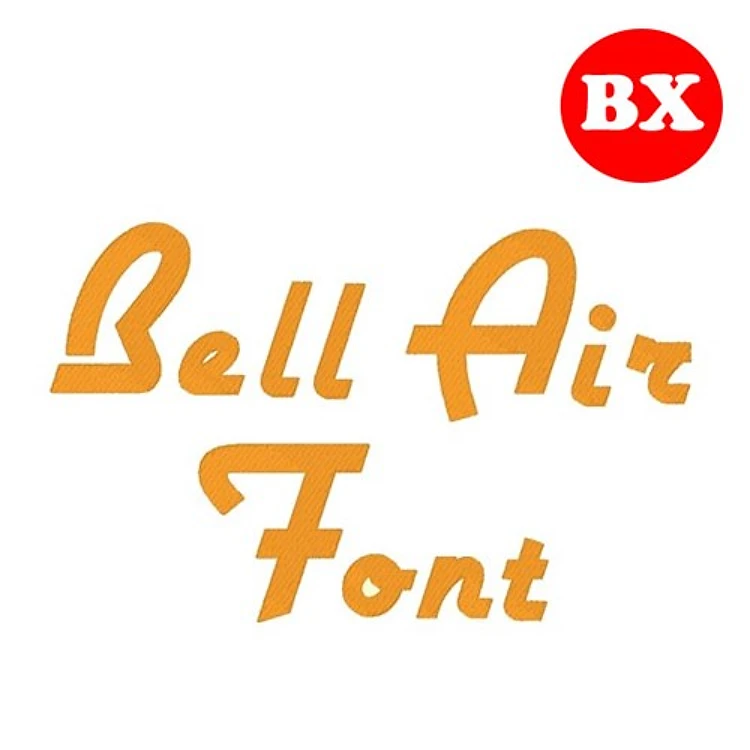 Bell Air Font Embrilliance Embroidery Font - Playful Cursive Style - BX font