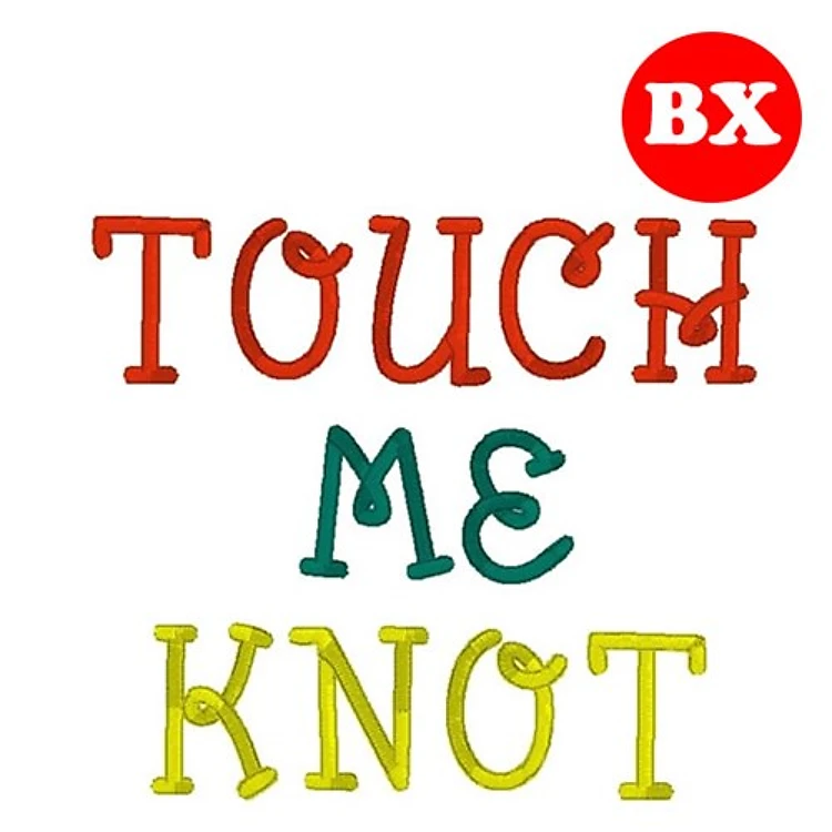 Touch Me Knot Font Embrilliance - Playful Decorative Fill Style - BX font