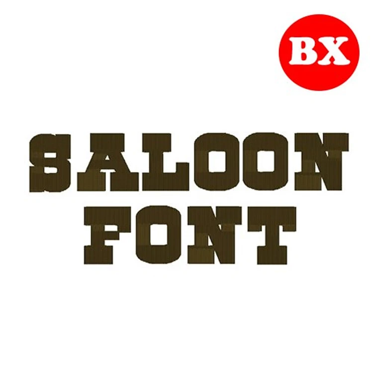 Saloon Font Embrilliance - Bold Block Lettering - BX font