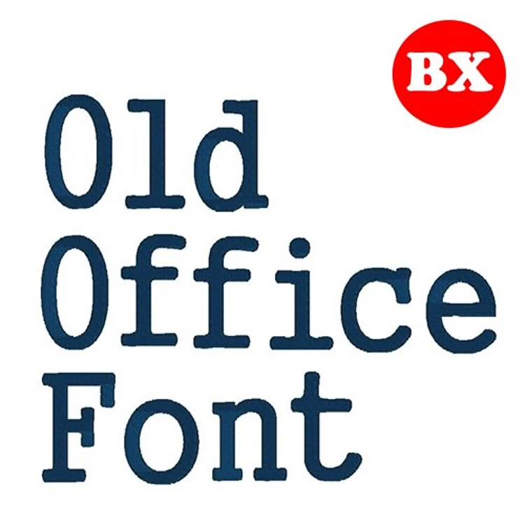 Old Office Font Embroidery Font - Classic Block Lettering - BX font