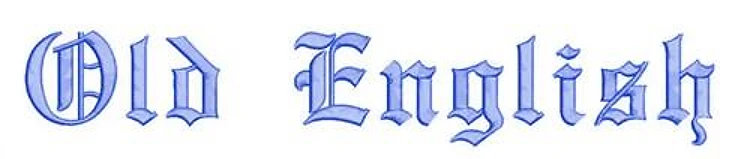 Old English Embroidery Font - Decorative Traditional Lettering - PES, DST & 9 formats