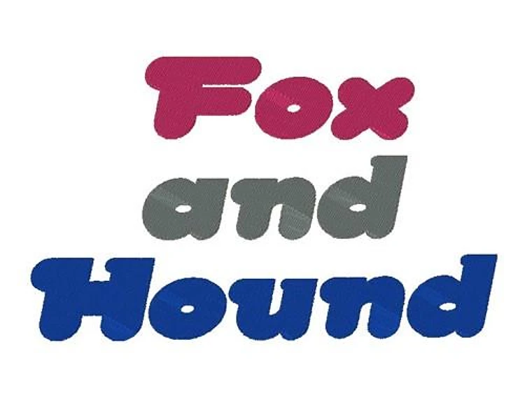 Fox And Hound Embroidery Font - Classic Block Letters - Home Format - PES, DST & 9 formats
