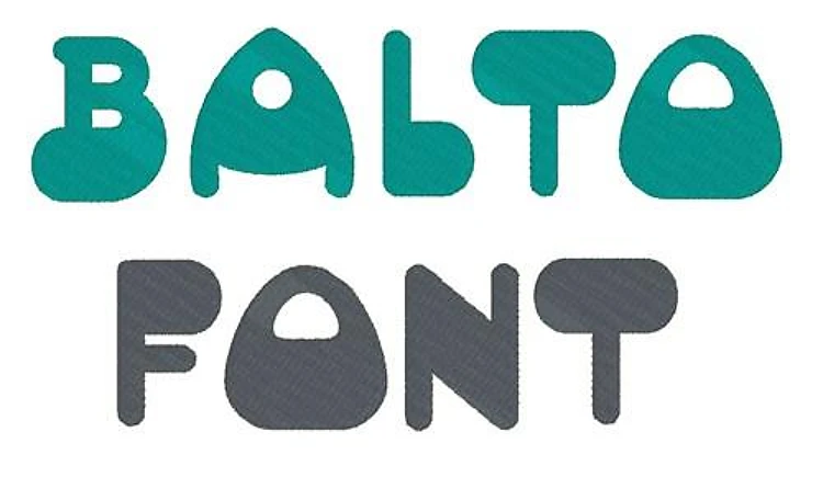 Balto Font Embroidery Font - Playful Decorative Style - PES, DST & 8 formats