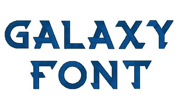 Galaxy Font Embroidery Font - Bold Block Style Alphabet - PES, DST & 8 formats