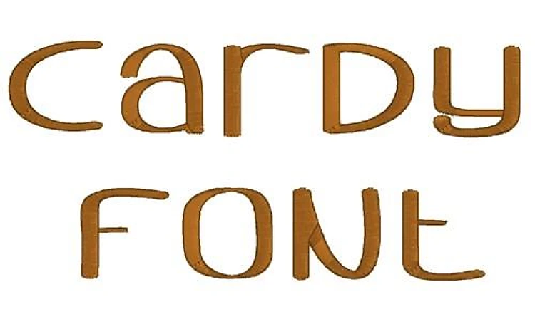 Cardy Font Embroidery Font - Decorative Playful Lettering - Home Format - PES, DST & 8 formats