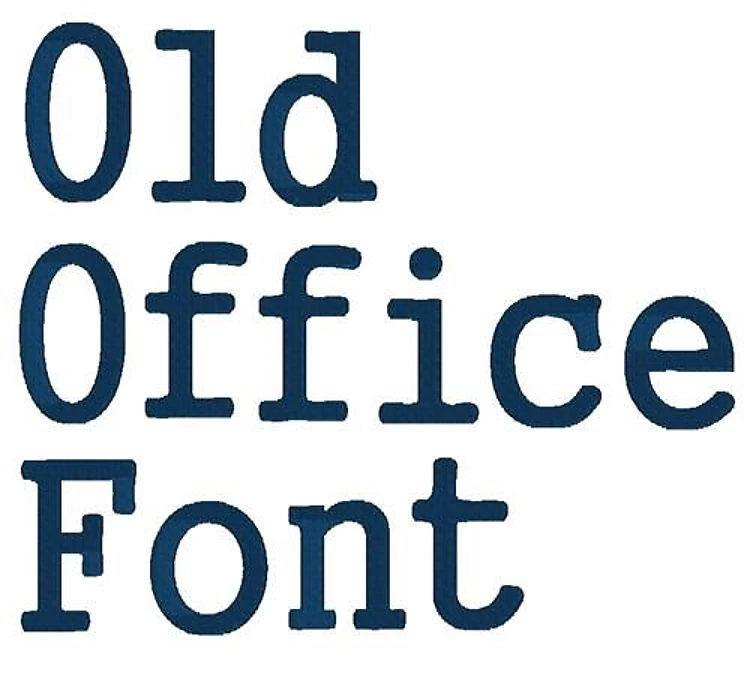Old Office Font Embroidery Font - Classic Block Style - Home Format - PES, DST & 8 formats