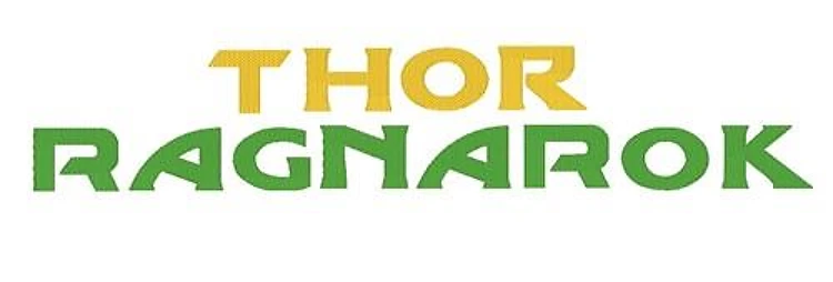 THOR Ragnarok Font Embroidery Font - Bold Block Style Alphabet - Home Format - PES, DST & 9 formats