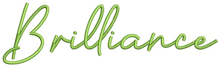 Brilliance Font Embroidery Font - Elegant Cursive Handwriting - Home Format - PES, DST & 11 formats