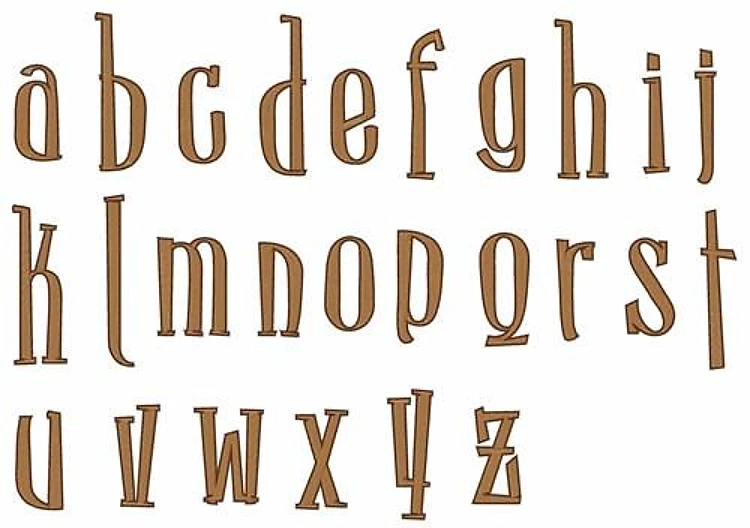 Scrap Book Block Embroidery Font - Playful Rustic Lettering - Embrilliance font - BX font