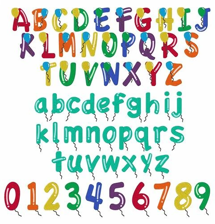Party Balloon Embrilliance Embroidery Font - Playful Vibrant Letters - BX font