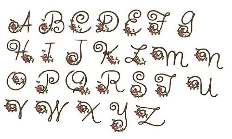 Pink Rose Monogram