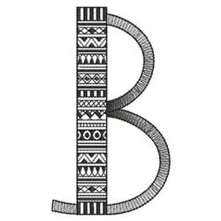 Blackwork Alphabet B - 4x4 alphabet beginner-friendly embroidery design for Childrens Crafts