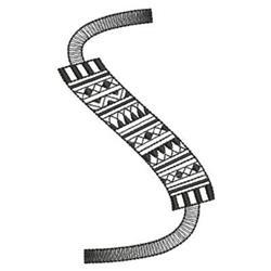 Blackwork Alphabet S - 4x4 alphabet beginner-friendly embroidery design for decorative pillow covers
